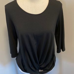 Womens Black Petite Blouse, Size PS